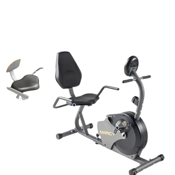 MARCY NS-716R 11.00 x 22.00 x 31.00" with Adjustable Resistance and Transport Wheels Magnetic Recumbent Bike  – View 4